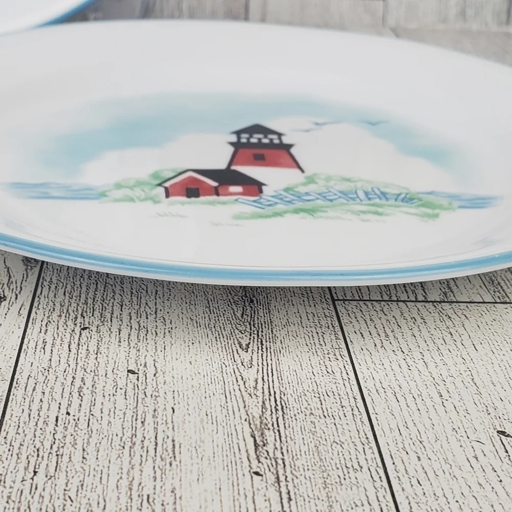 3 Vintage Corelle Outer Banks Lighthouse Pattern 7